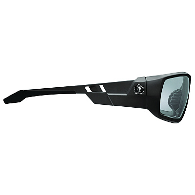 ergodyne Skullerz ODIN Anti-Scratch/Enhanced Anti-Fog Safety Glasses, Nylon Impact Black Frame, Indoor/Outdoor Polycarbonate Lens (EGO50485)