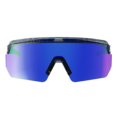 ergodyne Skullerz AEGIR Anti-Scratch/Anti-Fog Safety Glasses, Clear Smoke Nylon Impact Frame, Blue Mirror Polycarbonate Lens (EGO55012)
