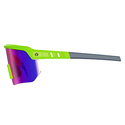 ergodyne Skullerz AEGIR Safety Glasses, Mirrored Lenses, Lime Nylon Impact Frame, Purple Mirror Polycarbonate Lens (EGO55015)