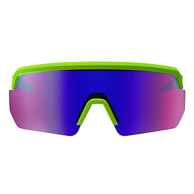 ergodyne Skullerz AEGIR Anti-Scratch/Anti-Fog Safety Glasses, Lime Nylon Impact Frame, Purple Mirror Polycarbonate Lens (EGO55016)