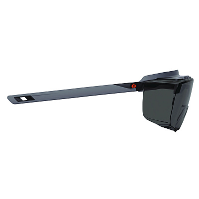 ergodyne Skullerz OSMIN Anti-Scratch/Anti-Fog Safety Glasses, Matte Black Polycarbonate Frame, Smoke Polycarbonate Lens (EGO55106)