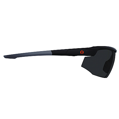 ergodyne Skullerz SKOLL Anti-Scratch/Anti-Fog Safety Glasses, Matte Black Nylon Impact Frame, Smoke Polycarbonate Lens (EGO59035)