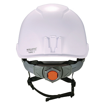 ergodyne Skullerz 8976LED Class E Safety Helmet with LED Light, 6-Point Rachet Suspension, White (EGO60261)