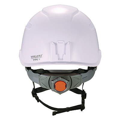 ergodyne Class C Safety Helmet with LED Light and Adjustable Venting, 6-Point Rachet Suspension, White (EGO60265)