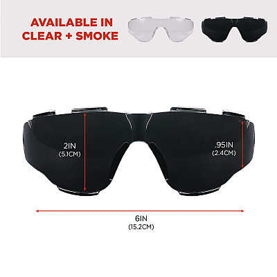 ergodyne Skullerz ARKYN Anti-Scratch and Enhanced Anti-Fog Safety Goggles Replacement Lens, Smoke (EGO60307)