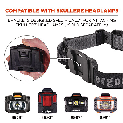 ergodyne Skullerz 8980 Headband Light Mount with Fabric Strap (EGO60292)