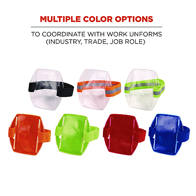 ergodyne Squids 3388 Wrist ID/Badge Holder, Vertical, Hi-Vis Lime, 3.5 x 5.5 Holder, 2.75 x 3.75 Insert (EGO19973)