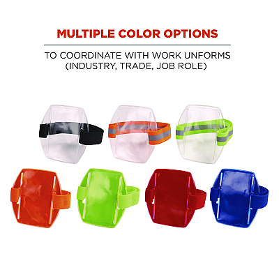 ergodyne Squids 3386 Arm Band ID/Badge Holder, Vertical, Lime, 3.75 x 4.25 Holder, 2.5 x 4 Insert (EGO19956)