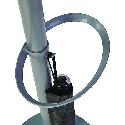 Alba Festival Coat Stand with Umbrella Holder, Five Knobs, 13.97 x 14 x 73.62, Gray (ABAPMFESTWM)