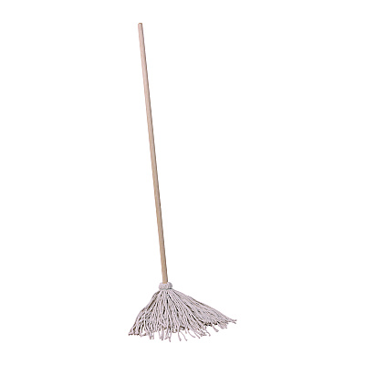 Boardwalk Handle/Deck Mops, #20 White Cotton Head, 54" Natural Wood Handle (BWK120C)