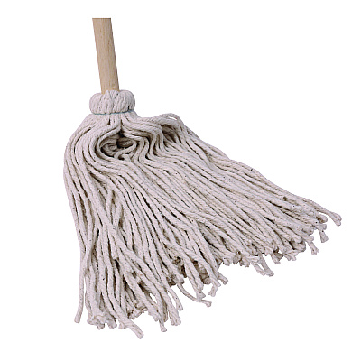 Boardwalk Handle/Deck Mops, #20 White Cotton Head, 54" Natural Wood Handle (BWK120C)