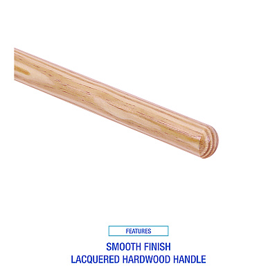 Boardwalk Tapered End Broom Handle, Lacquered Hardwood, 1.13" dia x 54", Natural (BWK124)