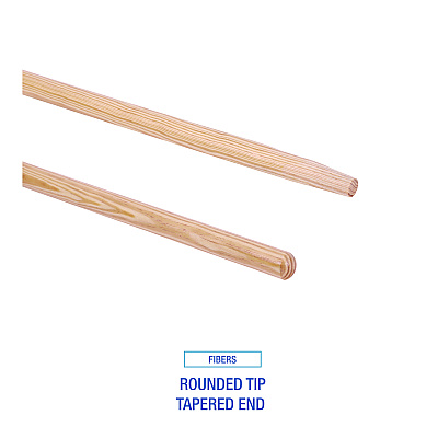 Boardwalk Tapered End Broom Handle, Lacquered Hardwood, 1.13" dia x 54", Natural (BWK124)