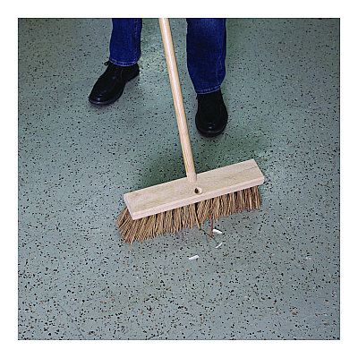 Boardwalk Tapered End Broom Handle, Lacquered Hardwood, 1.13" dia x 54", Natural (BWK124)