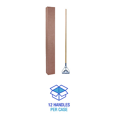 Boardwalk Quick Change Metal Head Mop Handle for No. 20 and Up Heads, 62" Wood Handle (BWK605)