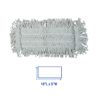 Boardwalk Disposable Dust Mop Head, Cotton, 18w x 5d (BWK1618)