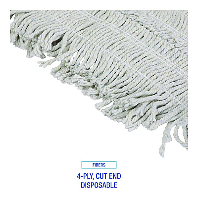 Boardwalk Disposable Dust Mop Head, Cotton, 18w x 5d (BWK1618)