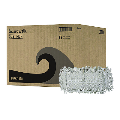 Boardwalk Disposable Dust Mop Head, Cotton, 18w x 5d (BWK1618)