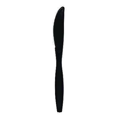 Boardwalk Heavyweight Polypropylene Cutlery, Knife, Black, 1000/Carton (BWKKNIFEHWPPBLA)