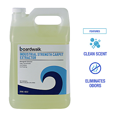 Boardwalk Industrial Strength Carpet Extractor, Clean Scent, 1 gal Bottle, 4/Carton (BWK4822)