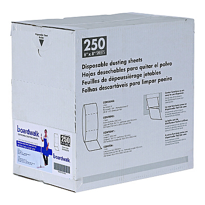Boardwalk TrapEze Disposable Dusting Sheets, 8" x 125 ft, White, 250 Sheets/Roll, (BWK582508)
