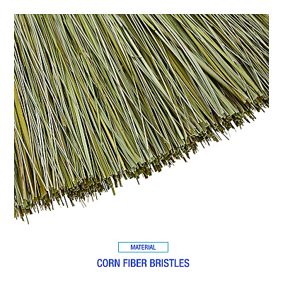Boardwalk Corn/Fiber Brooms, Corn/Yucca Bristles, 53.5" Overall Length, Natural, 6/Carton (BWKBR10004)
