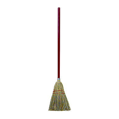 Boardwalk Corn/Fiber Brooms, Corn/Synthetic Fiber Bristles, 36" Overall Length, Gray/Natural, 12/Carton (BWKBR10016)