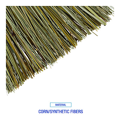 Boardwalk Corn/Fiber Brooms, Corn/Synthetic Fiber Bristles, 36" Overall Length, Gray/Natural, 12/Carton (BWKBR10016)