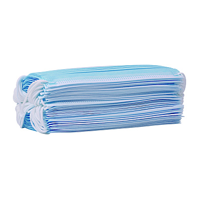 Boardwalk Three-Ply General Use Face Mask, Blue, 50/Box, 40 Boxes/Carton (BWKMS2000)