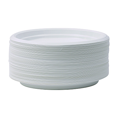 Boardwalk Hi-Impact Plastic Dinnerware, Plate, 9" dia, White, 500/Carton (BWKPLTHIPS9WH)