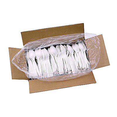 Boardwalk Mediumweight Polypropylene Cutlery, Teaspoon, White, 1000/Carton (BWKSPOONMWPP)