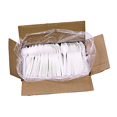 Boardwalk Mediumweight Polypropylene Cutlery, Spork, White, 1000/Carton