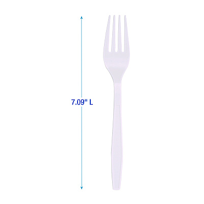 Boardwalk Heavyweight Polypropylene Cutlery, Fork, White, 1000/Carton (BWKFORKHWPPWH)