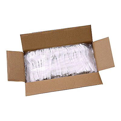 Boardwalk Mediumweight Polypropylene Cutlery, Fork, White, 1000/Carton (BWKFORKMWPP)