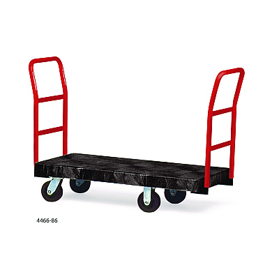 Rubbermaid Commercial Heavy-Duty Platform Truck Cart, 1,200 lb Capacity, 24 x 48 Platform, Black (RCP443610BLA)