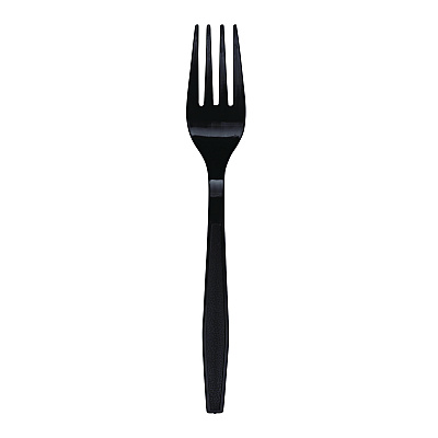 Boardwalk Heavyweight Polypropylene Cutlery, Fork, Black, 1000/Carton (BWKFORKHWPPBLA)