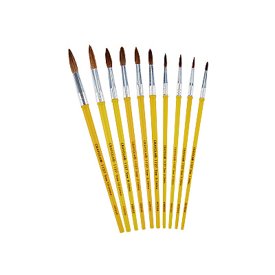 Crayola Watercolor Brush Set, Size 12, Camel-Hair Blend, Round Profile, 3/Pack (CYO051127012)