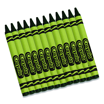 Crayola Bulk Crayons, Green, 12/Box (CYO520836044)