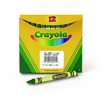 Crayola Bulk Crayons, Green, 12/Box (CYO520836044)
