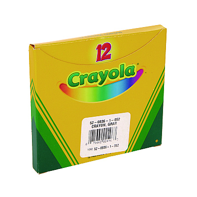Crayola Bulkl Crayons, Gray, 12/Box (CYO520836052)
