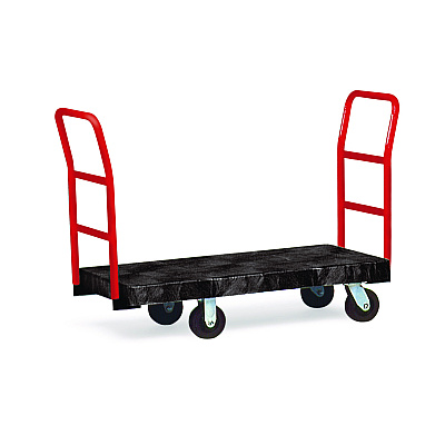 Rubbermaid Commercial Heavy-Duty Platform Truck Cart, 1,200 lb Capacity, 24 x 48 Platform, Black (RCP443610BLA)