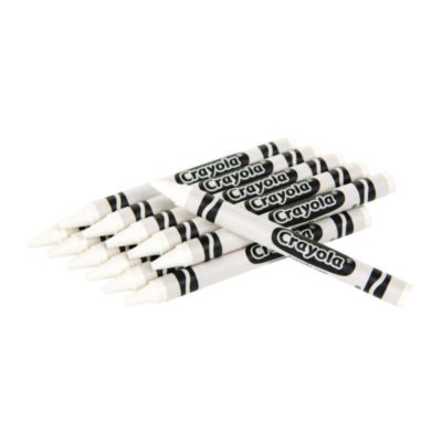 Crayola Bulk Crayons, White, 12/Box (CYO520836053)