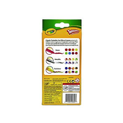 Crayola Twistables Mini Crayons, Fun Effects, Assorted, 24/Pack (CYO529824)