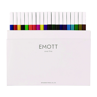 uniball EMOTT ever fine Porous Point Pen, Stick, Fine 0.4 mm, Assorted Ink Colors, White Barrel, 40/Pack (UBC24839)