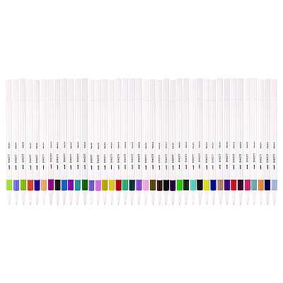 uniball EMOTT ever fine Porous Point Pen, Stick, Fine 0.4 mm, Assorted Ink Colors, White Barrel, 40/Pack (UBC24839)