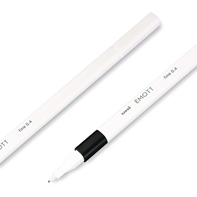 uniball EMOTT ever fine Porous Point Pen, Stick, Fine 0.4 mm, Assorted Ink Colors, White Barrel, 40/Pack (UBC24839)