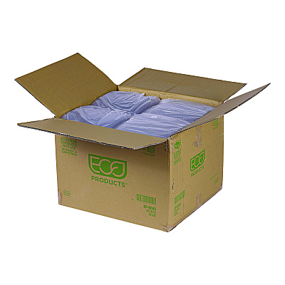 Eco-Products Renewable and Compostable Rectangular Deli Containers, 48 oz, 8 x 6 x 2, Clear, Plastic, 50/Pack, 4 Packs/Carton (ECOEPRC48)