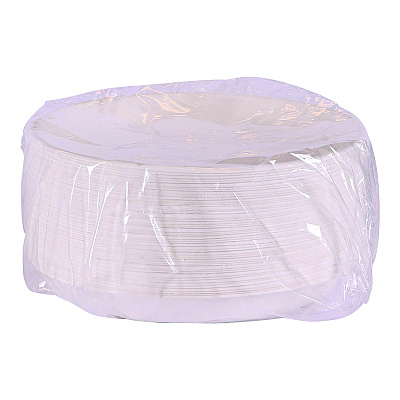 Eco-Products WorldView Renewable Sugarcane Containers, 9" Diameter x 1.4"h, White, 400/Carton (ECOEPSCR9)