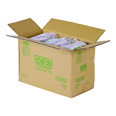 Eco-Products Renewable and Compostable Lids, Fits 24, 32 and 48 oz Salad Bowls, Clear, Plastic, 300/Carton (ECOEPSBLID)