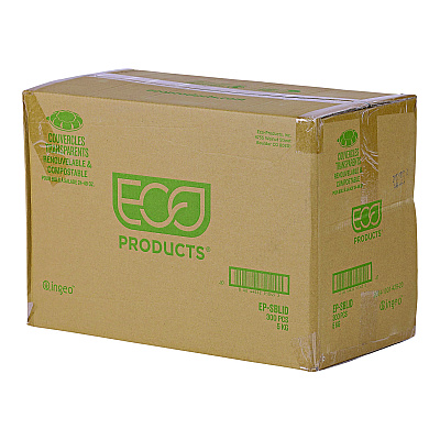 Eco-Products Renewable and Compostable Lids, Fits 24, 32 and 48 oz Salad Bowls, Clear, Plastic, 300/Carton (ECOEPSBLID)